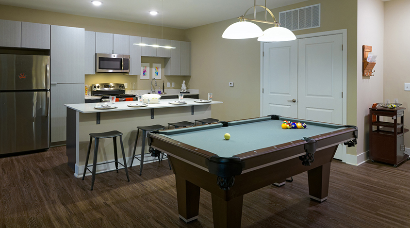 Furnished interior lounge